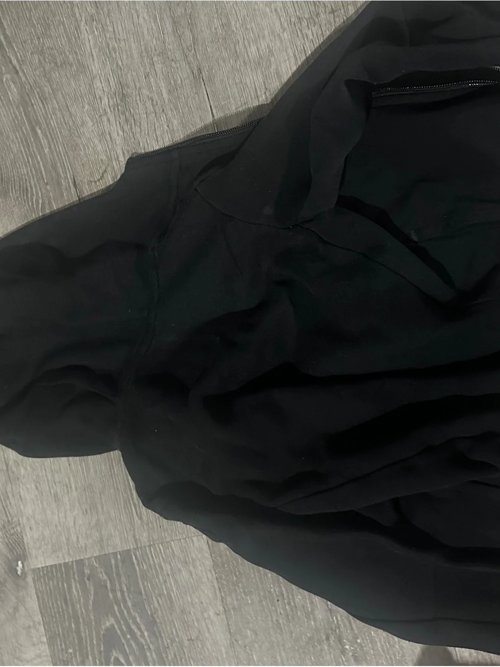Nike Black Hooded Windbreaker with Chevron Detail